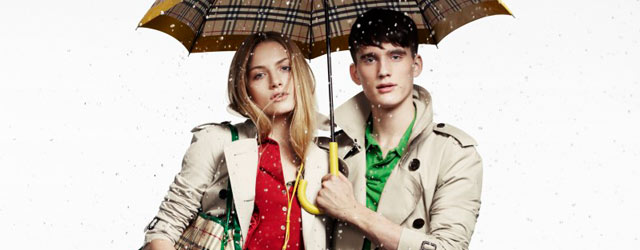 Sotto la pioggia con Burberry