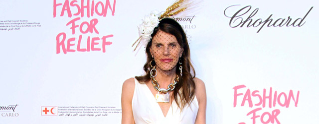 Anna Dello Russo in Alberta Ferretti e Moschino