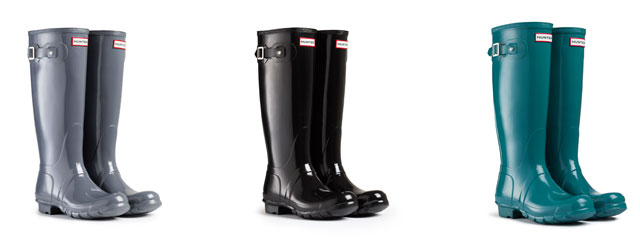 Gli Hunter boots nella variante gloss