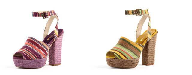 Espadrilles presenta il sandalo con il tacco in corda